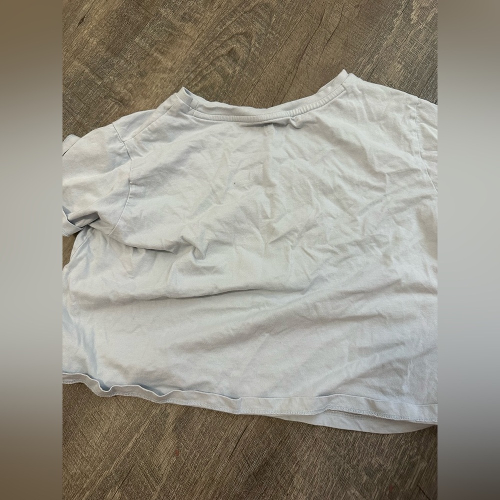 Light blue Joshua Tree cropped baggy shirt